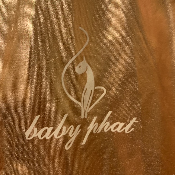 Baby Phat Bronze Bomber Jacket Girl’s Size Large 14/16 - Picture 2 of 6